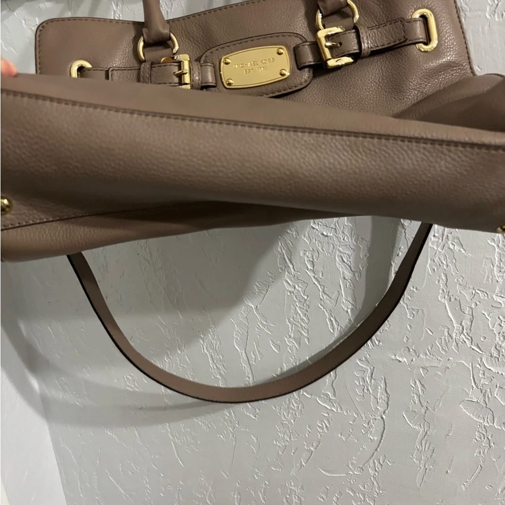Michael Kors Brown Leather Tote Bag Crossbody Shoulder Purse